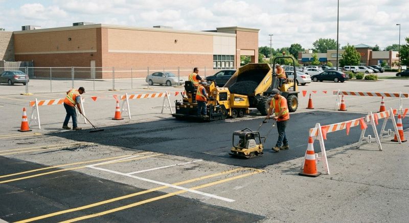 Asphalt Parking Lot Repair in Bluffton, SC