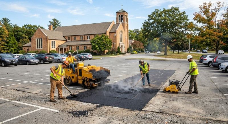 Asphalt Parking Lot Repair in Conway, AR